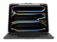 Targus Versavu - Tastatur og folio-kasse (tastaturetui) - med trackpad - bagbelyst - trådløs - Bluetooth 5.0 - QWERTY - UK - sort - for Apple 13-inch iPad Pro M4 Wi-Fi, M4 Wi-Fi + Cellular THZ989UK