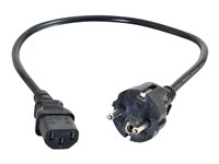 C2G Universal Power Cord - Strømkabel - power CEE 7/7 (han) til power IEC 60320 C13 - 50 cm - formet - sort - Europa 88541