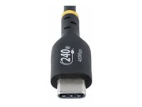 StarTech.com 4m USB C Charging Cable, USB-IF Certified USB-C Cable, 240W - USB-kabel - 24 pin USB-C (han) til 24 pin USB-C (han) - USB 2.0 - 48 V - 5 A - 4 m - forlænget strømrækkevidde (EPR), Power Delivery 3.1 support, halogenfri, passivt - sort USB2EPR4M