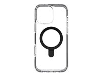 Zagg Santa Cruz Snap - Bagsidecover til mobiltelefon - med ringestativ - MagSafe-kompatibilitet - grafen - sort, gennemsigtig - for Apple iPhone 16 Pro Max 702315504