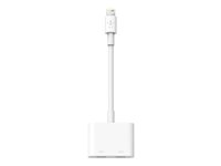 Belkin Lightning Audio + Charge RockStar - Audio/opladningskabel - Lightning han til Lightning hun - 11.5 cm F8J198BTWHT
