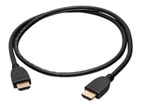 C2G 1ft 4K HDMI Cable with Ethernet - High Speed - UltraHD Cable - M/M - HDMI-kabel med Ethernet - HDMI han til HDMI han - 30.48 cm - afskærmet - sort 56781