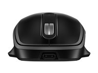 HP 515 - Mus - full size, ultrahurtigt genopladeligt - 5 knapper - trådløs - 2.4 GHz - trådløs modtager (USB) - sort 9C2F7AA