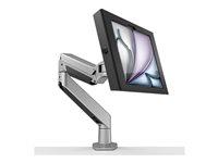 Compulocks iPad Air M2 & M3 11", Apex Enclosure Reach Articulating Arm - Monteringssæt (indelukke, drejelig arm) - for tablet - låsbar - højglansaluminium, metalramme - sort, sølv - skærmstørrelse: 11" - skrivebordsmonterbar, vægmonterbar - for Apple 11-inch iPad Air (M2, M3) 660REACH11APXB