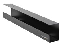 StarTech.com Under Desk Cable Management Tray, Cable Tray Organizer for Office/Standing Desk, Desk or Table Mount Cords/Wire/Power Strip Holder, Computer Cable Manager, 23-1/2"L x 4-1/2"D - Desk Cable Management (UDCMTRAY) - Kabelstyringsplade - monterbar under skrivebord - sort UDCMTRAY