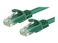 StarTech.com 1.5m CAT6 Ethernet Cable, 10 Gigabit Snagless RJ45 650MHz 100W PoE Patch Cord, CAT 6 10GbE UTP Network Cable w/Strain Relief, Green, Fluke Tested/Wiring is UL Certified/TIA - Category 6 - 24AWG (N6PATC150CMGN) - Patchkabel - RJ-45 (han) til RJ-45 (han) - 1.5 m - UTP - CAT 6 - knastfri - grøn N6PATC150CMGN