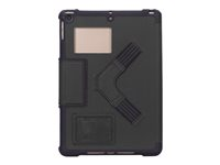 NutKase BumpKase - Flipomslag til tablet - økolæder, termoplastisk polyuretan (TPU) - sort - 10.2" - for Apple 10.2-inch iPad (7. generation) NK114B-EL
