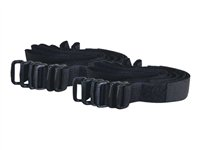 C2G Hook-and-Loop - Burrebånd - 28 cm - sort (pakke med 12) 88130