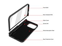 Insmat - Flipomslag til mobiltelefon - glashærdet film frontskall - for Google Pixel 9 Pro Fold 650-1287