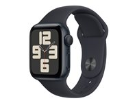 Apple Watch SE (GPS) - 2. generation - 40 mm - midnatsaluminium - smart ur med sportsbånd - fluoroelastomer - midnat - båndstørrelse: S/M - 32 GB - Wi-Fi, Bluetooth - 26.4 g MR9X3DH/A