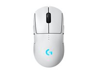 Logitech G PRO 2 - Mus - gaming - højre- og venstrehåndet - optisk - 8 knapper - trådløs, kablet - 2.4 GHz, USB - USB Logitech LIGHTSPEED-modtager - hvid 910-007303