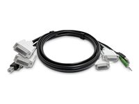 StarTech.com - Adapterkabel - TAA-kompatibel - USB Type B, DisplayPort, DVI-D, 3,5 mm audiostik til USB, HDMI, DisplayPort, 3,5 mm audiostik - 1.8 m - passivt SKDVI2HDDP06MMKVM06T