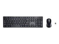 Kensington Pro Fit Low-Profile Desktop Set - Sæt med mus og tastatur - trådløs - 2.4 GHz - UK K75230UK