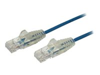 StarTech.com 1.5m Slim LSZH CAT6 Ethernet Cable, 10 Gigabit Snagless RJ45 100W PoE Patch Cord, CAT 6 10GbE UTP Network Cable w/Strain Relief, Blue, Fluke Tested/ETL, Low Smoke Zero Halogen - Category 6 - 28AWG (N6PAT150CMBLS) - Patchkabel - RJ-45 (han) til RJ-45 (han) - 1.5 m - CAT 6 - knastfri - blå N6PAT150CMBLS