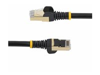 StarTech.com 10m CAT6A Ethernet Cable, 10 Gigabit Shielded Snagless RJ45 100W PoE Patch Cord, CAT 6A 10GbE STP Network Cable w/Strain Relief, Black, Fluke Tested/UL Certified Wiring/TIA - Category 6A - 26AWG (6ASPAT10MBK) - Patchkabel - RJ-45 (han) til RJ-45 (han) - 10 m - STP - CAT 6a - formet, knastfri - sort 6ASPAT10MBK