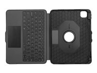 Targus Versavu - Tastatur og folio-kasse - med trackpad - bagbelyst - trådløs - Bluetooth 5.0 - QWERTY - Nordisk - sort THZ988NO