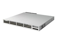 Cisco Catalyst 9300L - Network Essentials - switch - L3 - Administreret - 48 x 10/100/1000 (PoE+) + 4 x 10 Gigabit SFP+ (uplink) - monterbar på stativ - PoE+ (890 W) - med 10 års Network Essentials C9300L-48PF-4X-10E
