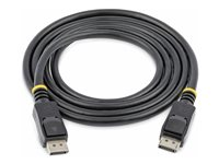 StarTech.com 0.5m Short DisplayPort 1.2 Cable with Latches DisplayPort 4k - DisplayPort kabel - DisplayPort (han) til DisplayPort (han) - 50 cm - haspet - sort DISPL50CM