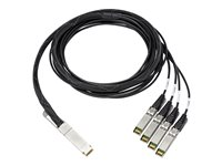 HPE Copper Cable - 100GBase-kabel til direkte påsætning - QSFP28 (han) til SFP28 (han) - 3 m - SFF-8665 - for Arista 7060; Cisco ONE Nexus 3232; FlexFabric 5950 32QSFP28; CX 8360; QFX Series QFX5200 845416-B21