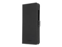 Insmat Exclusive Flip Case - Flipomslag til mobiltelefon - læder - sort - for Nokia 6.2, 7.2 650-2811
