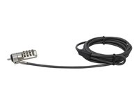 StarTech.com 6.5ft (2m) Laptop Cable Lock, 4 Digit Combination Laptop/Desktop Security Cable Lock for K-Slot Devices/Computers/Monitors, Portable Anti-Theft Vinyl Coated Steel Cable Lock - K Slot Laptop Lock (LTLOCK4D) - Sikkerhedskabelslås - 2 m LTLOCK4D