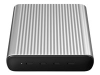 HyperJuice - Strømforsyningsadapter - 245 Watt - output-stikforbindelser: 4 - sølv HJGAN245-EU