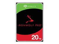 Seagate IronWolf Pro ST20000NT001 - Harddisk - 20 TB - intern - 3.5" - SATA 6Gb/s - 7200 rpm - buffer: 256 MB - med 3 års Seagate Rescue Data Recovery ST20000NT001