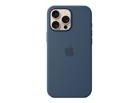 Apple - Bagsidecover til mobiltelefon - MagSafe-kompatibilitet - silicone - denim - for iPhone 16 Pro Max MYYU3ZM/A