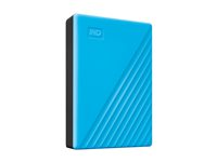 WD My Passport WDBR9S0060BBL - Harddisk - krypteret - 6 TB - ekstern (bærbar) - USB 3.2 Gen 1 - 256-bit AES - himmel WDBR9S0060BBL-WESN