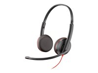 Poly Blackwire C3225 - Blackwire 3200 Series - headset - på øret - kablet - 3,5 mm jackstik - sort - Skype Certified, Cisco Jabber Certified, Avaya Certified 7S4M7AA