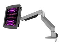 Compulocks iPad Pro 12.9" (3 - 6th Gen) Space Enclosure Articulating Arm Mount - Monteringssæt (drejelig arm, indelukke) - for tablet - låsbar - højglansaluminium - sort, sølv - skærmstørrelse: 12.9" - skrivebordsmonterbar - for Apple 12.9-inch iPad Pro (3. generation, 4. generation, 5. generation, 6. generation) 660REACH299PSENB