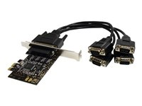 StarTech.com 4 Port PCI Express RS232 Serial Adapter Card - Single-Lane PCI Express - Breakout Cable - RS232 Extension - PCIe Serial Card (PEX4S553B) - Seriel adapter - PCIe - RS-232 x 4 PEX4S553B