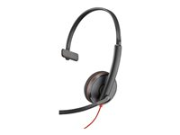 Poly Blackwire 3210 - Blackwire 3200 Series - headset - på øret - kablet - USB-C - sort - UC-certificeret 8X214A6