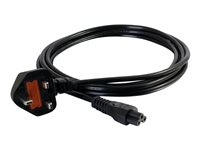 C2G Laptop Power Cord - Strømkabel - IEC 60320 C5 til BS 1363 (han) - AC 250 V - 2 m - formet - sort - United Kingdom 80602