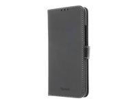 Insmat Exclusive Flip Case - Flipomslag til mobiltelefon - papir, polyurethan, karton, læder, polykarbonat, folie - sort - for Huawei nova 5T 650-2826