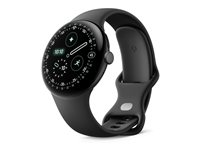 Google Pixel Watch 4 - 45 mm - matsort aluminium - smart ur med aktivt bånd - fluoroelastomer med blød berøringsbelægning - obsidian - båndstørrelse: L - 32 GB - LTE, UWB, NFC, Bluetooth, Wi-Fi 6 - 4G - 36.7 g GA09307-EU