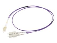 C2G 15m LC/SC OM4 LSZH Fibre Patch - Purple - Patchkabel - LC multimodus (han) til SC multimodus (han) - 15 m - 15 m. - fiberoptik - duplex - 50 / 125 my - OM4 - lilla 81765