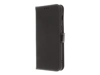 Insmat Exclusive Flip Case - Flipomslag til mobiltelefon - læder, termoplastisk polyuretan (TPU) - sort - for OnePlus Nord 2 5G 650-2985