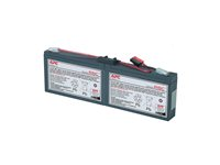 APC Replacement Battery Cartridge #18 - UPS-batteri - 1 x batteri - Blysyre - sort - for P/N: AP1250RM, PS450, SC1500, SC250RM1U, SC250RMI1U, SC450R1X542, SC450RM1U, SC450RMI1U RBC18