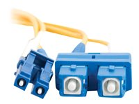 C2G LC-SC 9/125 OS1 Duplex Singlemode PVC Fiber Optic Cable (LSZH) - Patchkabel - SC enkelttilstand (han) til LC enkelttilstand (han) - 1 m - 1 m. - fiberoptik - duplex - 9 / 125 micron - OS1 - halogenfri - gul 85586