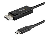 StarTech.com 6ft/2m USB C to DisplayPort 1.4 Cable 8K 60Hz/4K, Bidirectional DP to USB-C or USB-C to DP Reversible Video Adapter Cable, HBR3/HDR/DSC, USB Type C/Thunderbolt 3 Monitor Cable - 8K USB-C to DP Cable - DisplayPort kabel - 24 pin USB-C (han) til DisplayPort (han) - USB 3.1 / Thunderbolt 3 / DisplayPort 1.4 - 2 m - aktiv, 8K UHD (7680 x 4320) support - sort CDP2DP142MBD