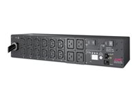 APC Metered Rack PDU AP7811B - Strømfordelingsenhed (rackversion) - AC 200/208/230 V - Ethernet - input: NEMA L6-30 - output-stikforbindelser: 16 (power IEC 60320 C13, IEC 60320 C19) - 2U - for P/N: SMTL1000RMI2UC, SMX1000C, SMX1500RM2UC, SMX1500RM2UCNC, SMX750C, SMX750CNC AP7811B