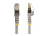 StarTech.com 1.5m CAT6A Ethernet Cable, 10 Gigabit Shielded Snagless RJ45 100W PoE Patch Cord, CAT 6A 10GbE STP Network Cable w/Strain Relief, Grey, Fluke Tested/UL Certified Wiring/TIA - Category 6A - 26AWG (6ASPAT150CMGR) - Patchkabel - RJ-45 (han) til RJ-45 (han) - 1.5 m - STP - CAT 6a - knastfri, formet - grå 6ASPAT150CMGR