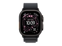 Apple Watch Ultra 3 - 49 mm - sort titanium - Ja smart ur med Alpine Loop - tekstil - sort - båndstørrelse: L - 64 GB - LTE, NFC, Wi-Fi 4, UWB, Bluetooth - 5G - 61.8 g MF0X4DH/A