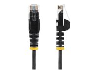 StarTech.com 50cm Slim LSZH CAT6 Ethernet Cable, 10 Gigabit Snagless RJ45 100W PoE Patch Cord, CAT 6 10GbE UTP Network Cable w/Strain Relief, Black, Fluke Tested/ETL/Low Smoke Zero Halogen - Category 6 - 28AWG (N6PAT50CMBKS) - Patchkabel - RJ-45 (han) til RJ-45 (han) - 50 cm - CAT 6 - knastfri - sort N6PAT50CMBKS