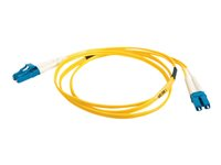 C2G LC-LC 9/125 OS1 Duplex Singlemode PVC Fiber Optic Cable (LSZH) - Patchkabel - LC enkelttilstand (han) til LC enkelttilstand (han) - 1 m - 1 m. - fiberoptik - duplex - 9 / 125 micron - OS1 - halogenfri - gul 85604