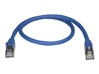 StarTech.com 50cm CAT6A Ethernet Cable, 10 Gigabit Shielded Snagless RJ45 100W PoE Patch Cord, CAT 6A 10GbE STP Network Cable w/Strain Relief, Blue, Fluke Tested/UL Certified Wiring/TIA - Category 6A - 26AWG (6ASPAT50CMBL) - Patchkabel - RJ-45 (han) til RJ-45 (han) - 50 cm - STP - CAT 6a - knastfri - blå 6ASPAT50CMBL