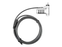 Targus DEFCON Ultimate - Sikkerhedskabelslås - universelt serialiseret - sølv - 2 m (pakke med 25) ASP96GLX-25S