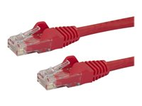 StarTech.com 10m CAT6 Ethernet Cable, 10 Gigabit Snagless RJ45 650MHz 100W PoE Patch Cord, CAT 6 10GbE UTP Network Cable w/Strain Relief, Red, Fluke Tested/Wiring is UL Certified/TIA - Category 6 - 24AWG (N6PATC10MRD) - Patchkabel - RJ-45 (han) til RJ-45 (han) - 10 m - CAT 6 - formet, knastfri - rød N6PATC10MRD