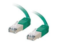 C2G Cat5e Booted Shielded (STP) Network Patch Cable - Patchkabel - RJ-45 (han) til RJ-45 (han) - 3 m - STP - CAT 5e - formet - grøn 83832